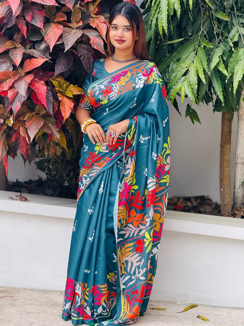 Noor Xclusive-প্রিমিয়াম কোয়ালিটি ফুল হাফসিল্ক শাড়ি (2)