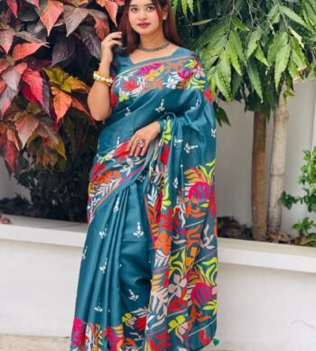 প্রিমিয়াম কোয়ালিটি ফুল হাফসিল্ক শাড়ি