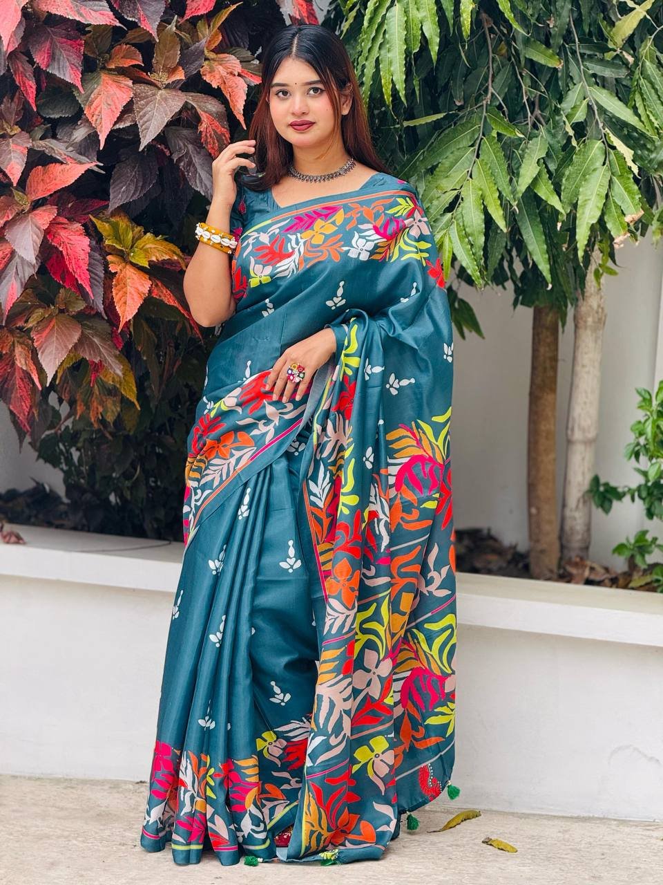 Noor Xclusive-প্রিমিয়াম কোয়ালিটি ফুল হাফসিল্ক শাড়ি (3)